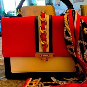 Red blue Aldo cross body bag